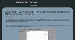 Desktop Screenshot of maverickblogging.com