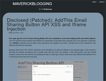 Tablet Screenshot of maverickblogging.com